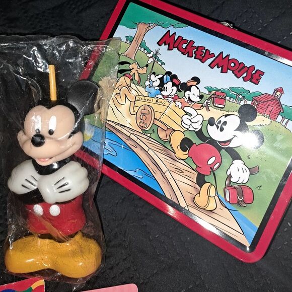 Mickey Mouse Rise 'n Shine! Vintage Mickey Lunch box & Plus Bathroom Goodies